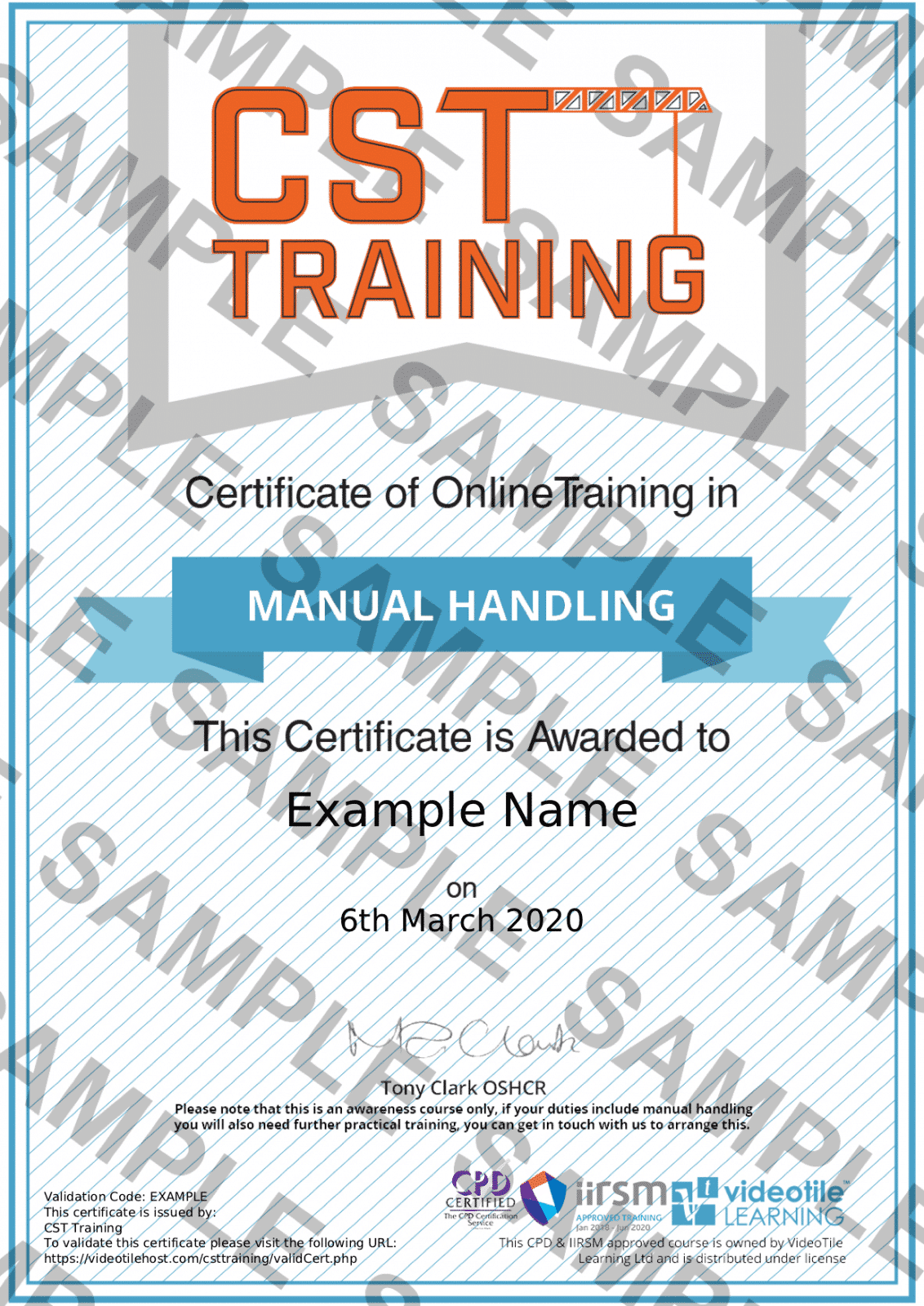 Manual Handling CST Training