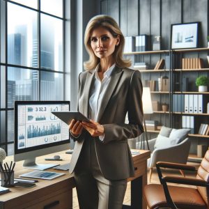 Female manager in a office