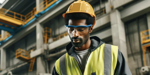 Construction worker completing a CITB course