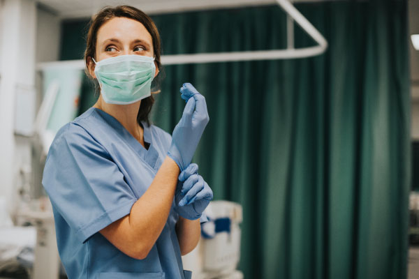 Health worker in a hospital